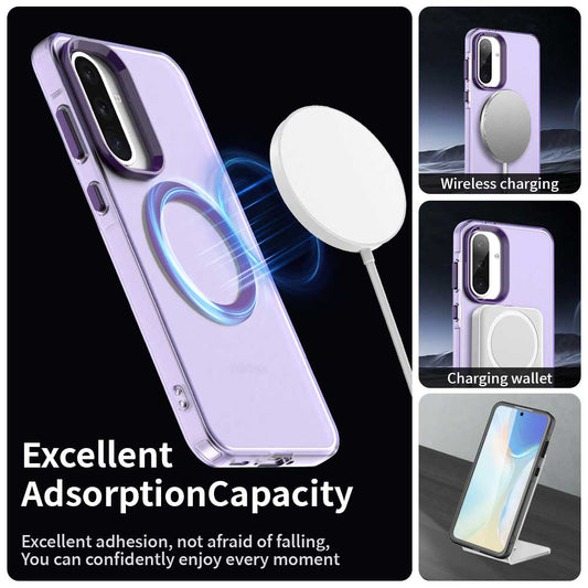 Husa MagSafe pentru Samsung Galaxy A36 A366, Techsuit, CandyCase, Mov