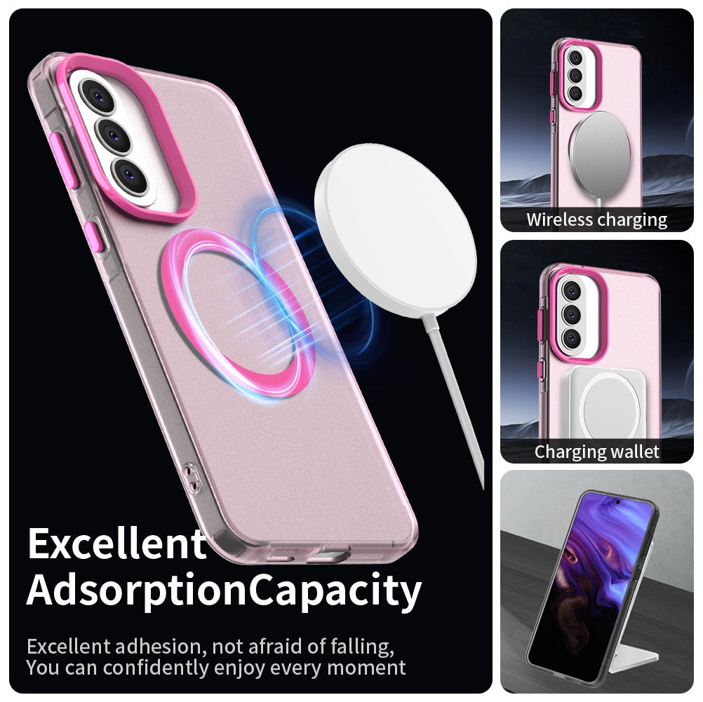 Husa MagSafe pentru Samsung Galaxy A37 5G, Techsuit, CandyCase, Roz