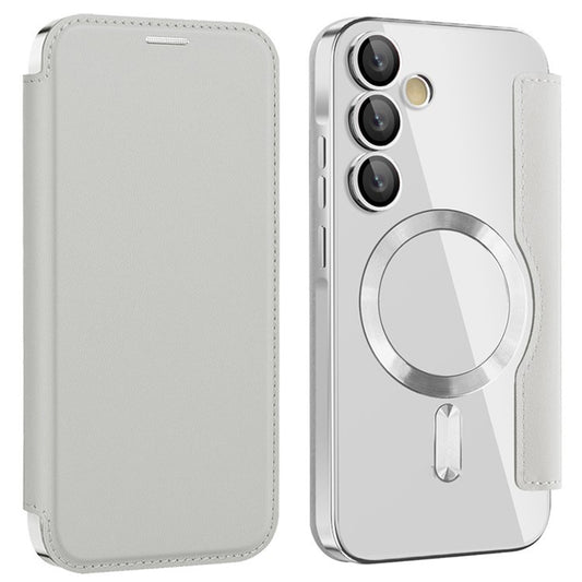 Husa MagSafe pentru Samsung Galaxy A55 5G A556, Techsuit, SmartMag Book, Gri