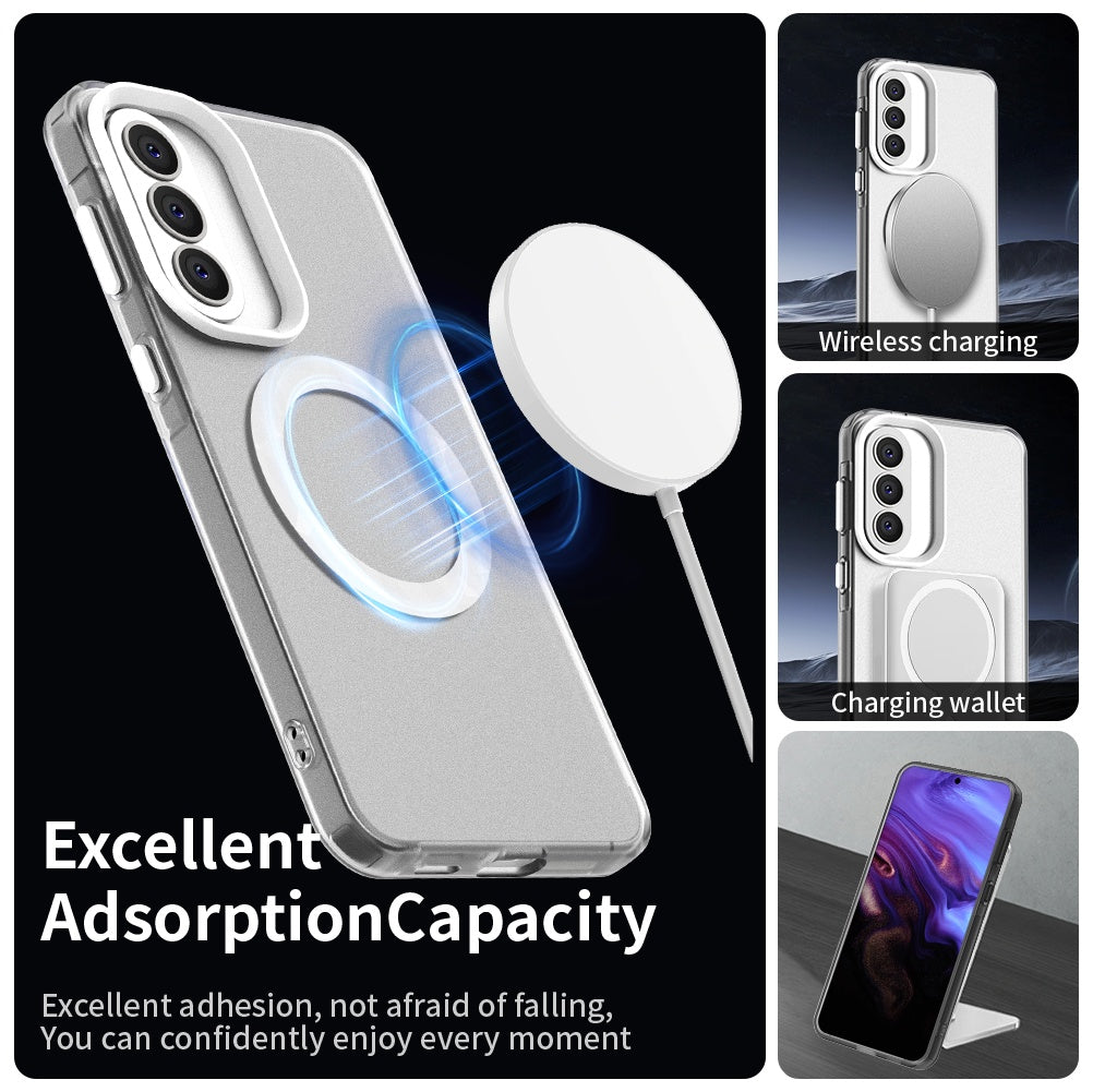 Husa MagSafe pentru Samsung Galaxy A57 5G, Techsuit, CandyCase, Alba