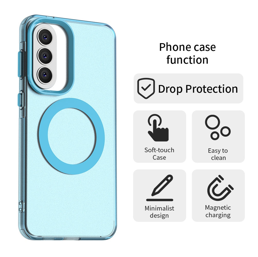 Husa MagSafe pentru Samsung Galaxy A57 5G, Techsuit, CandyCase, Albastra