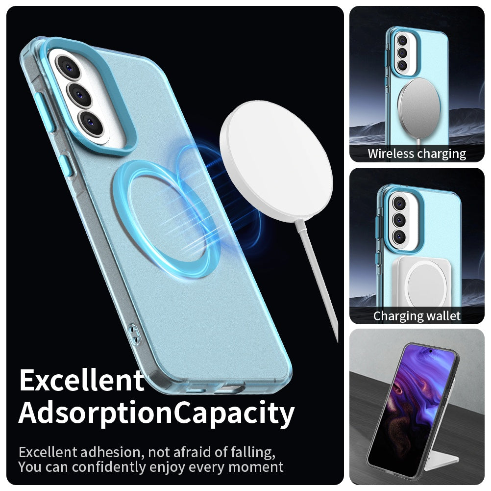 Husa MagSafe pentru Samsung Galaxy A57 5G, Techsuit, CandyCase, Albastra