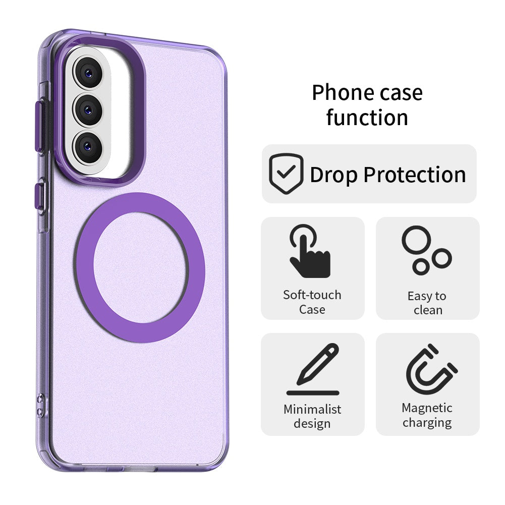 Husa MagSafe pentru Samsung Galaxy A57 5G, Techsuit, CandyCase, Mov