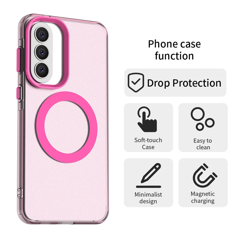 Husa MagSafe pentru Samsung Galaxy A57 5G, Techsuit, CandyCase, Roz