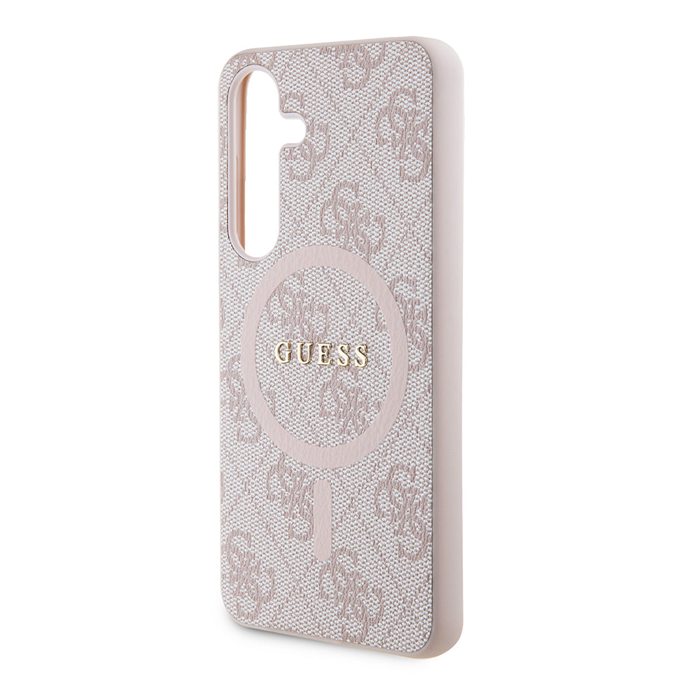 Husa MagSafe pentru Samsung Galaxy S24 S921, Guess, 4G Collection, Roz