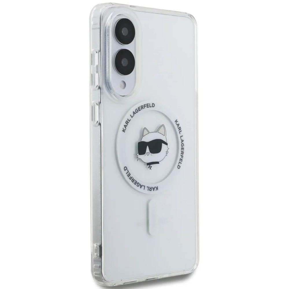 Husa MagSafe pentru Samsung Galaxy S25 Edge S937, Karl Lagerfeld, IML Choupette's Head, Alba