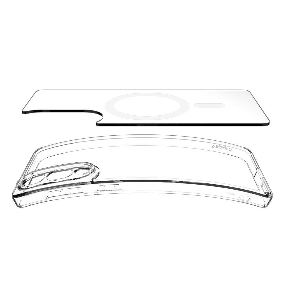 Husa MagSafe pentru Samsung Galaxy S25 Edge S937, Spigen, Ultra Hybrid, Alba ACS09418