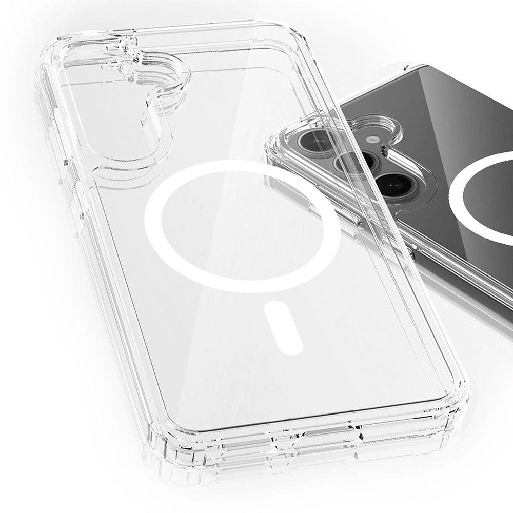 Husa MagSafe pentru Samsung Galaxy S25 FE, 3MK, Armor MagCase, Transparenta