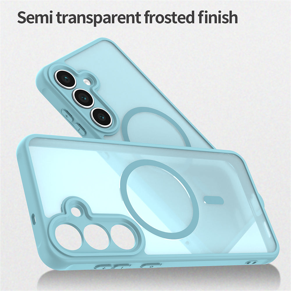 Husa MagSafe pentru Samsung Galaxy S25 FE, Techsuit, HaloFrost II, Verde Deschis