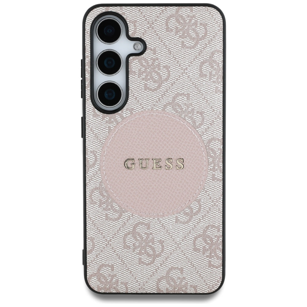 Husa MagSafe pentru Samsung Galaxy S25 S931, Guess, 4G Circle Classic Logo, Roz