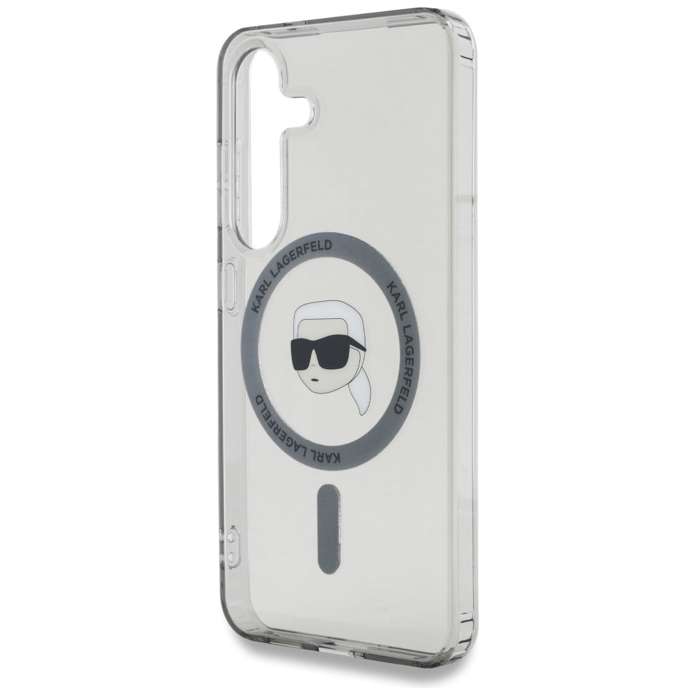 Husa MagSafe pentru Samsung Galaxy S25 S931, Karl Lagerfeld, IML Karl's Head, Neagra
