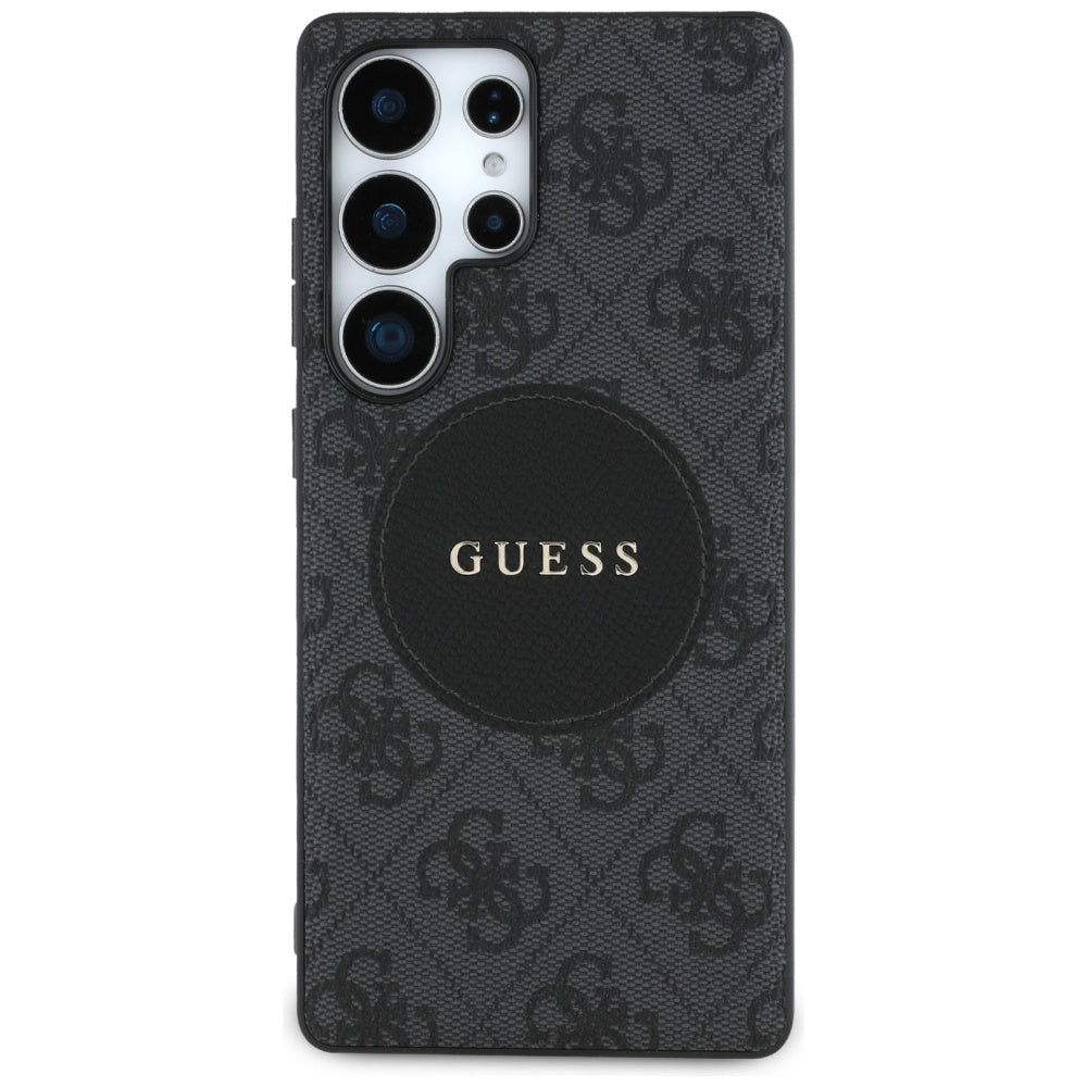 Husa MagSafe pentru Samsung Galaxy S25 Ultra S938, Guess, 4G Circle Classic Logo, Neagra