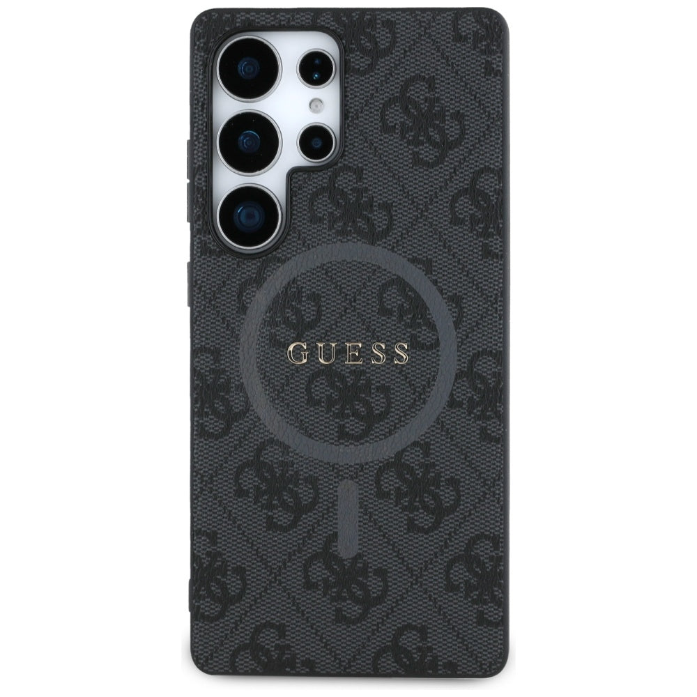 Husa MagSafe pentru Samsung Galaxy S25 Ultra S938, Guess, 4G Ring Classic Logo, Neagra