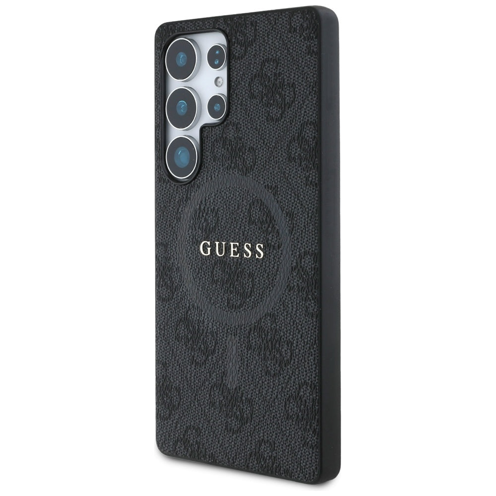 Husa MagSafe pentru Samsung Galaxy S25 Ultra S938, Guess, 4G Ring Classic Logo, Neagra