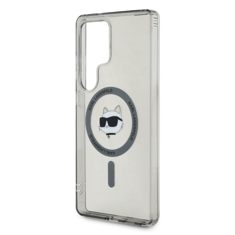 Husa MagSafe pentru Samsung Galaxy S25 Ultra S938, Karl Lagerfeld, IML Choupette's Head, Neagra