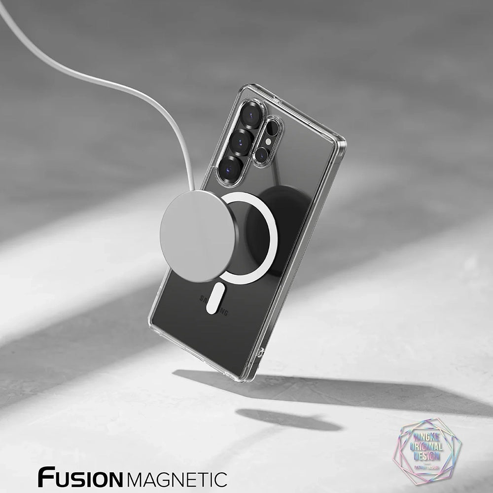 Husa MagSafe pentru Samsung Galaxy S25 Ultra S938, Ringke, Fusion, Transparenta Mata