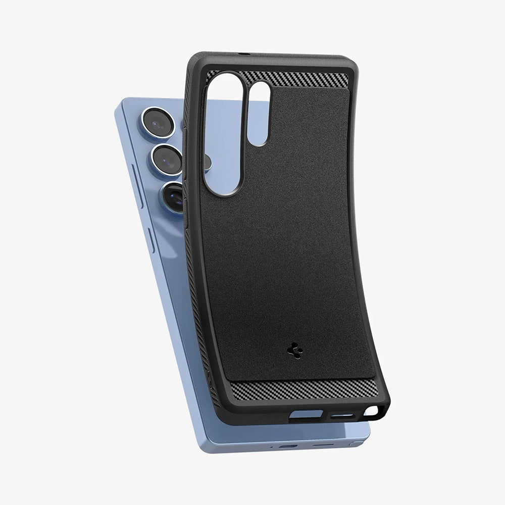 Husa MagSafe pentru Samsung Galaxy S25 Ultra S938, Spigen, Rugged Armor, Neagra Mata ACS08951