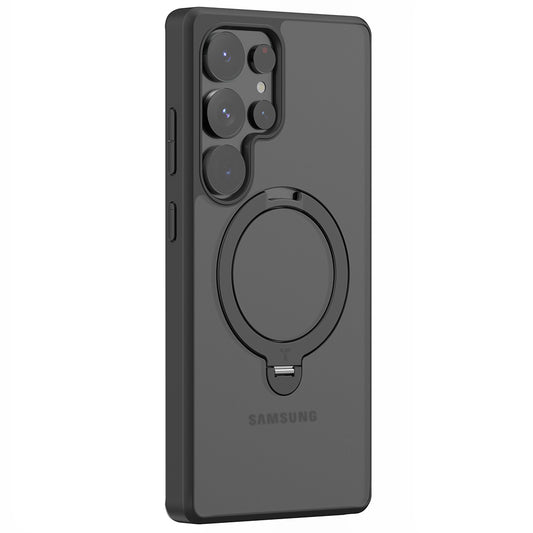 Husa MagSafe pentru Samsung Galaxy S25 Ultra S938, Torras, Ostand Spin, Neagra