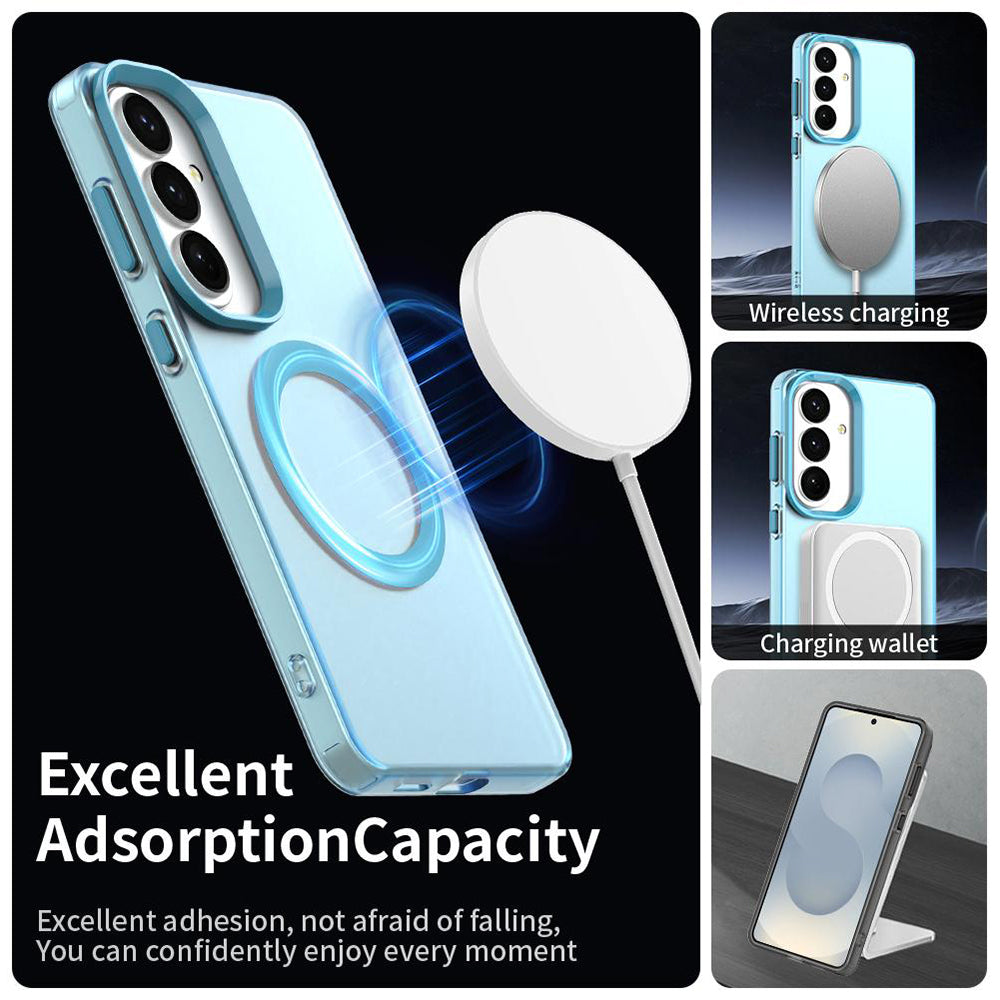 Husa MagSafe pentru Samsung Galaxy S26 FE S741, Techsuit, CandyCase, Albastra
