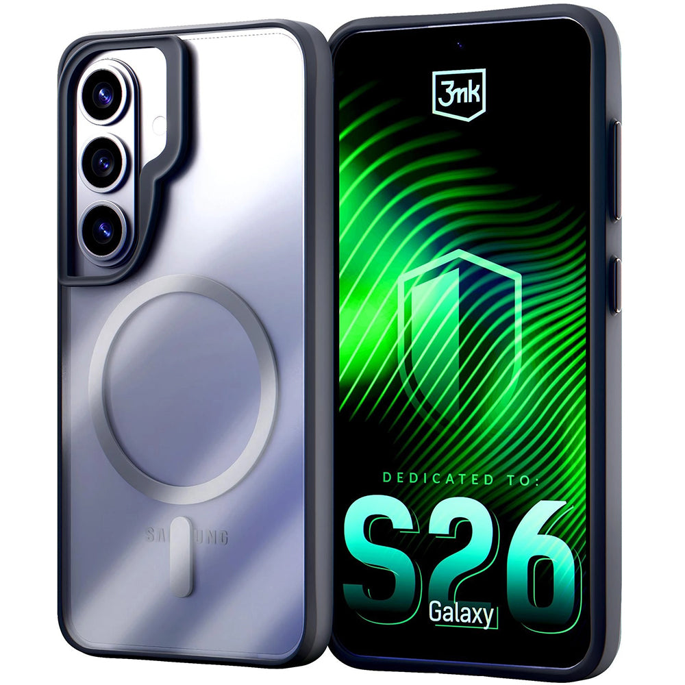 Husa MagSafe pentru Samsung Galaxy S26 Plus, 3MK, Satin Armor, Transparenta