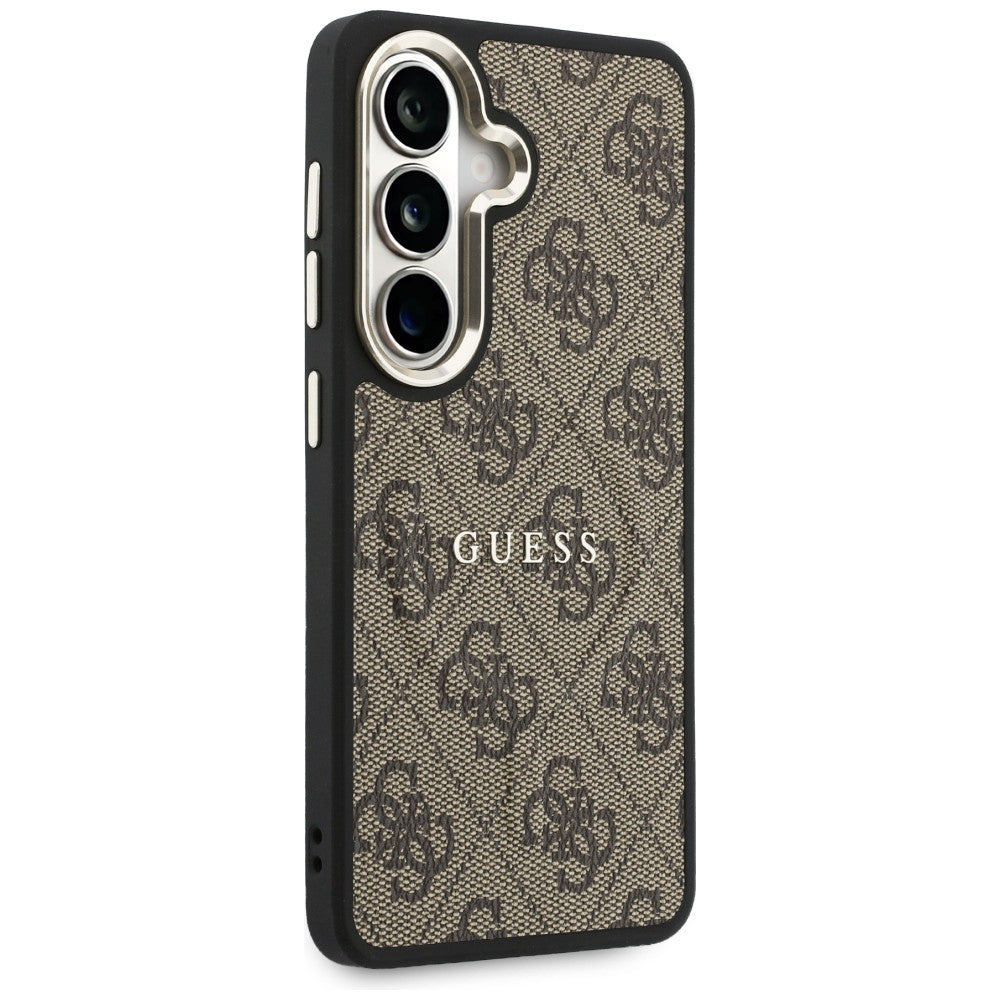 Husa MagSafe pentru Samsung Galaxy S26 Plus S947, Guess, 4G Embossed Ring, Maro