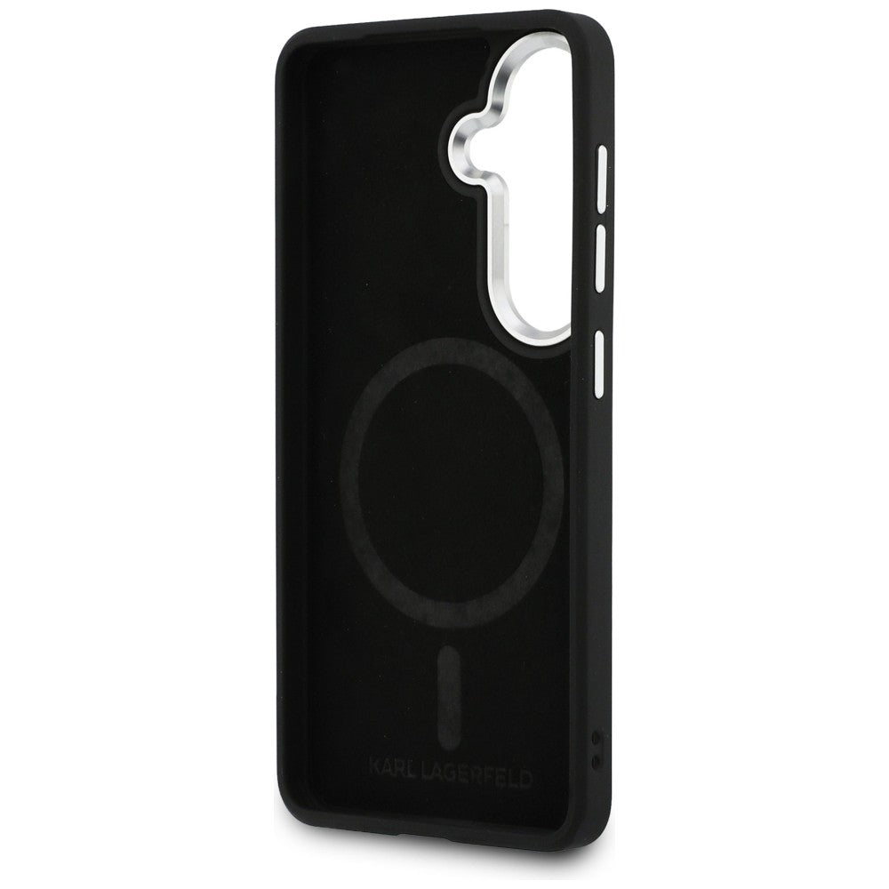 Husa MagSafe pentru Samsung Galaxy S26 Plus S947, Karl Lagerfeld, Initial Logo Debossed, Maro