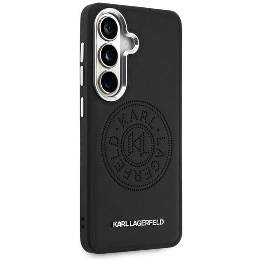 Husa MagSafe pentru Samsung Galaxy S26 Plus S947, Karl Lagerfeld, Karl Round Point Logo, Neagra