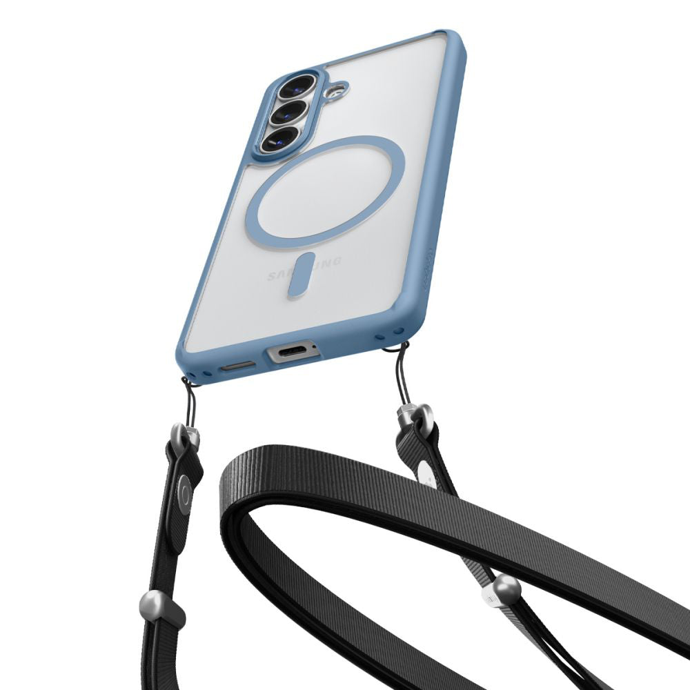 Husa MagSafe pentru Samsung Galaxy S26 Plus S947, Spigen, Ultra Hybrid, Bleu ACS11213
