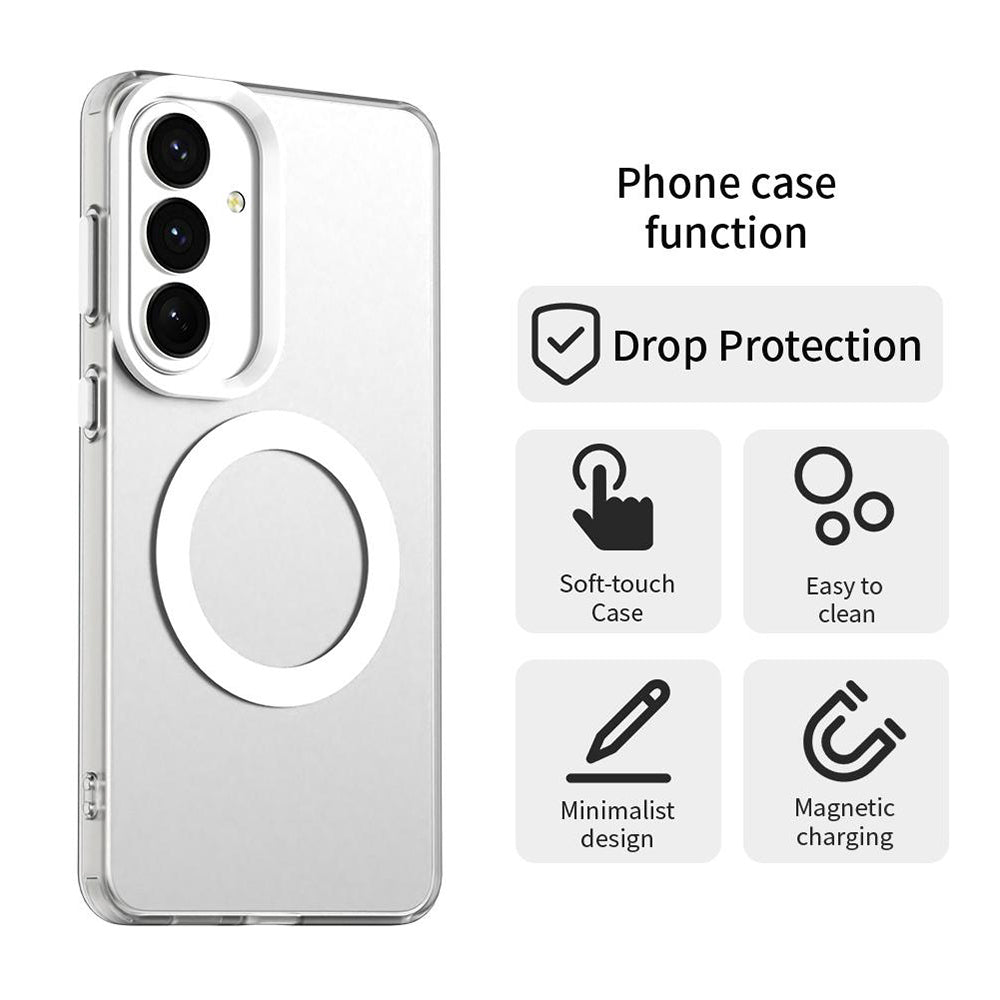 Husa MagSafe pentru Samsung Galaxy S26 Plus S947, Techsuit, CandyCase, Alba