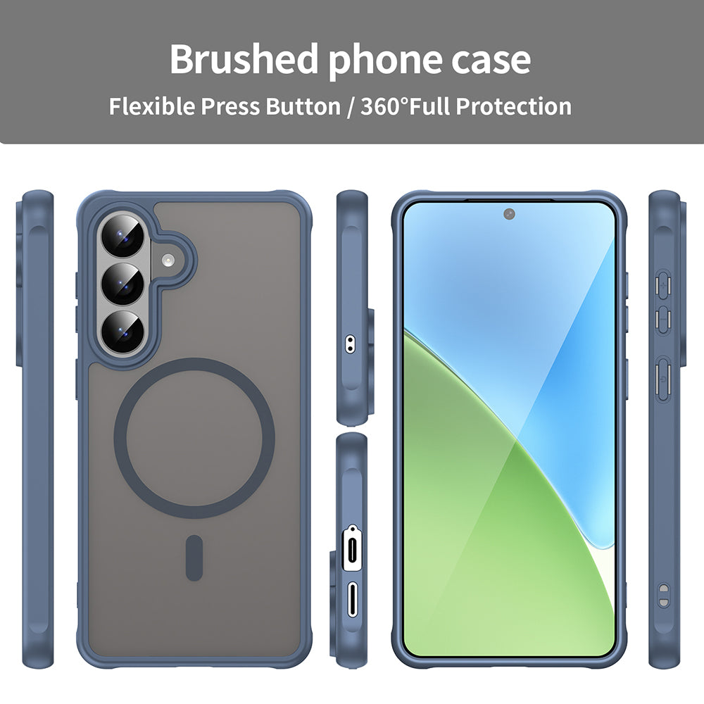 Husa MagSafe pentru Samsung Galaxy S26 Plus S947, Techsuit, HaloFrost II, Bleumarin