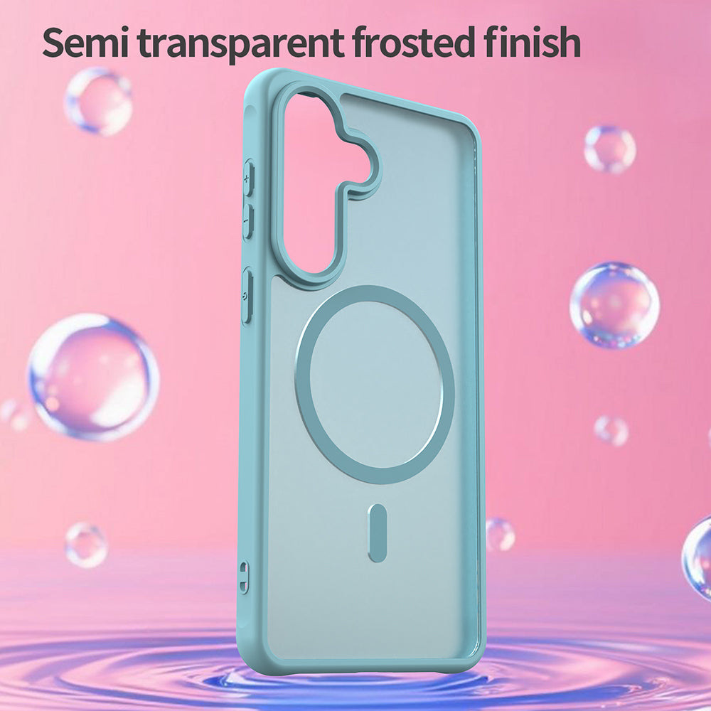 Husa MagSafe pentru Samsung Galaxy S26 Plus S947, Techsuit, HaloFrost II, Verde Deschis