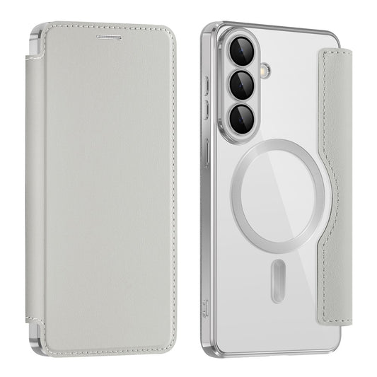 Husa MagSafe pentru Samsung Galaxy S26 Plus, Techsuit, SmartMag Book, Gri