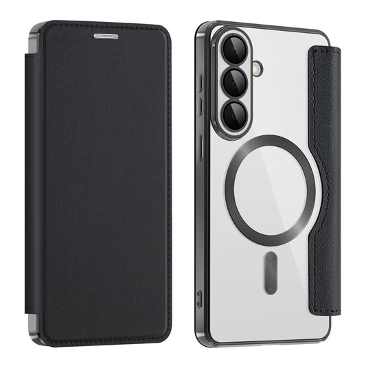 Husa MagSafe pentru Samsung Galaxy S26 Plus, Techsuit, SmartMag Book, Neagra