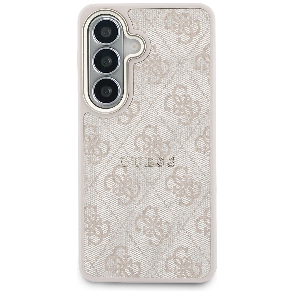 Husa MagSafe pentru Samsung Galaxy S26 S942, Guess, 4G Embossed Ring, Roz Neagra