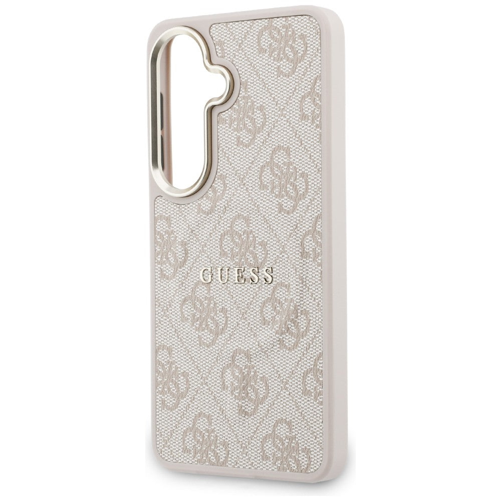 Husa MagSafe pentru Samsung Galaxy S26 S942, Guess, 4G Embossed Ring, Roz Neagra