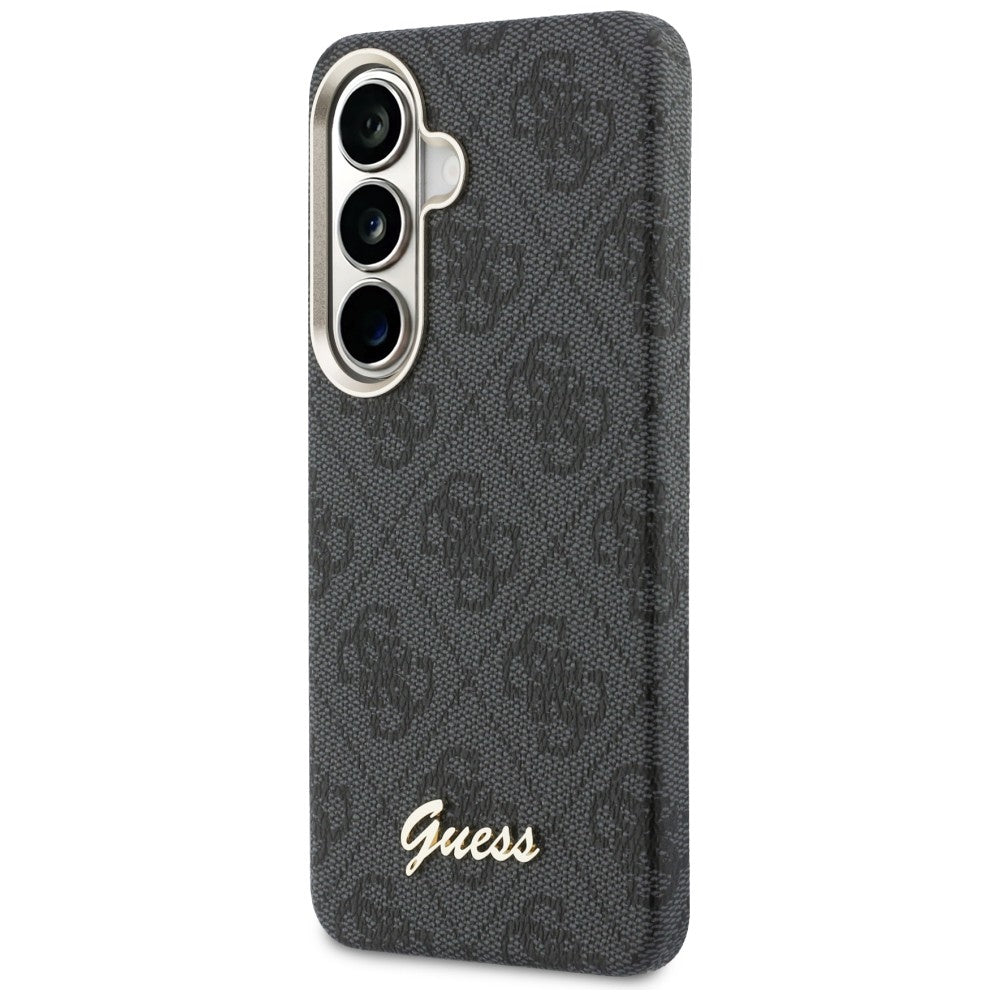Husa MagSafe pentru Samsung Galaxy S26 S942, Guess, 4G Script Logo, Neagra