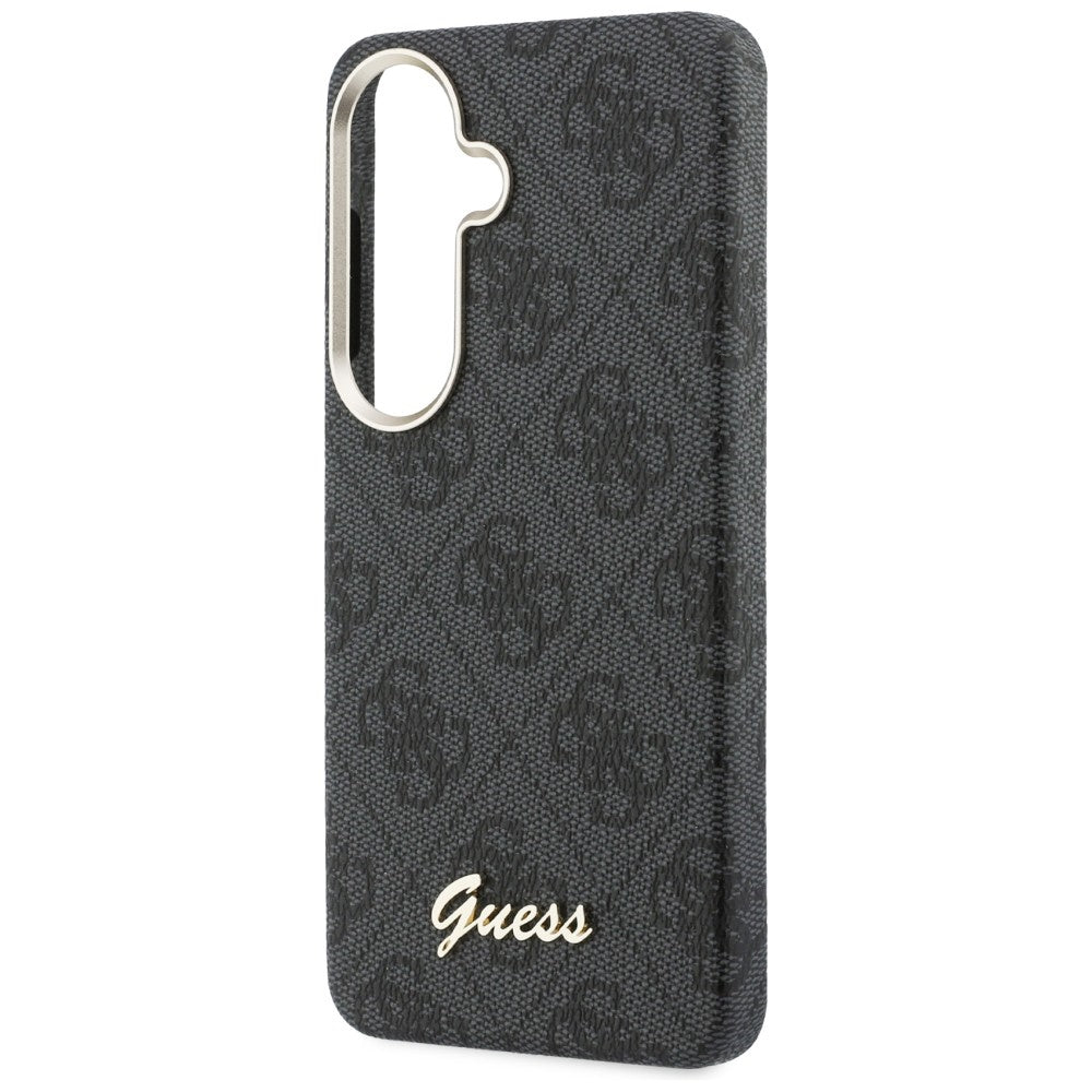 Husa MagSafe pentru Samsung Galaxy S26 S942, Guess, 4G Script Logo, Neagra