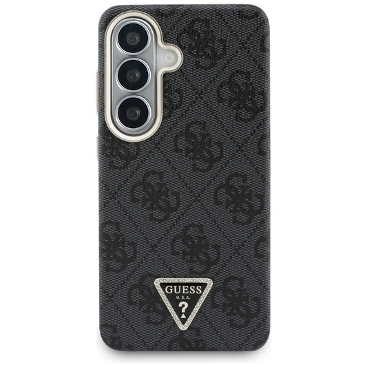 Husa MagSafe pentru Samsung Galaxy S26 S942, Guess, 4G Triangle Logo, Neagra