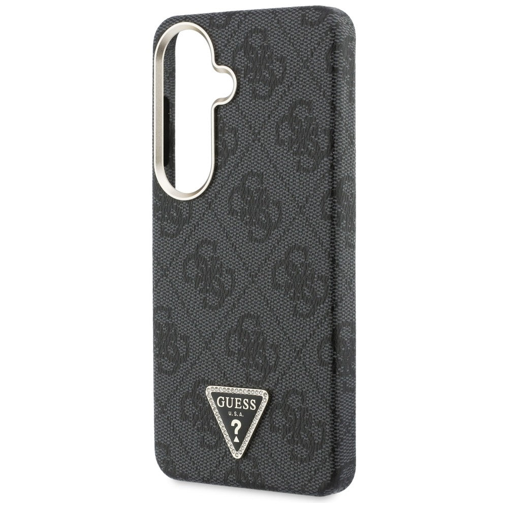 Husa MagSafe pentru Samsung Galaxy S26 S942, Guess, 4G Triangle Logo, Neagra