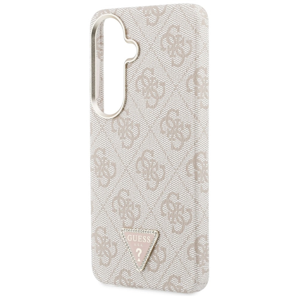 Husa MagSafe pentru Samsung Galaxy S26 S942, Guess, 4G Triangle Logo, Roz