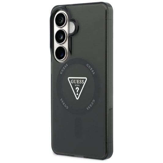 Husa MagSafe pentru Samsung Galaxy S26 S942, Guess, IML Gradient Triangle Logo, Neagra