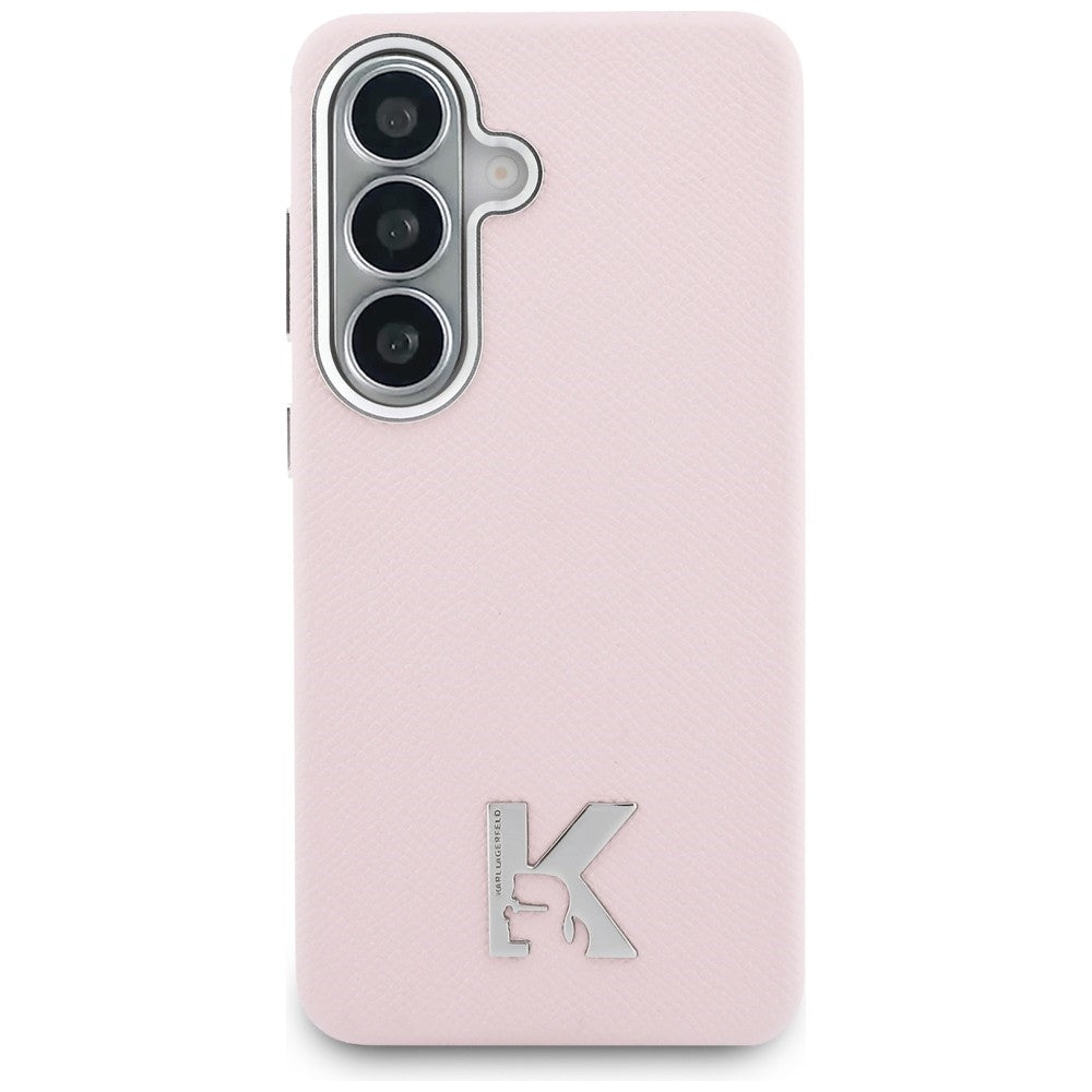 Husa MagSafe pentru Samsung Galaxy S26 S942, Karl Lagerfeld, Karl Head Logo, Roz