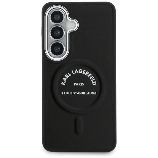 Husa MagSafe pentru Samsung Galaxy S26 S942, Karl Lagerfeld, Karl RSG Logo, Neagra
