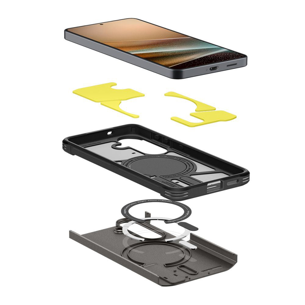 Husa MagSafe pentru Samsung Galaxy S26 S942, Spigen, Tough Armor, Gri ACS10739