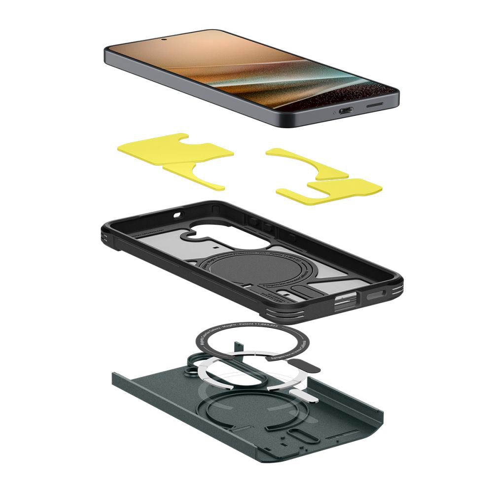 Husa MagSafe pentru Samsung Galaxy S26 S942, Spigen, Tough Armor, Verde ACS10740