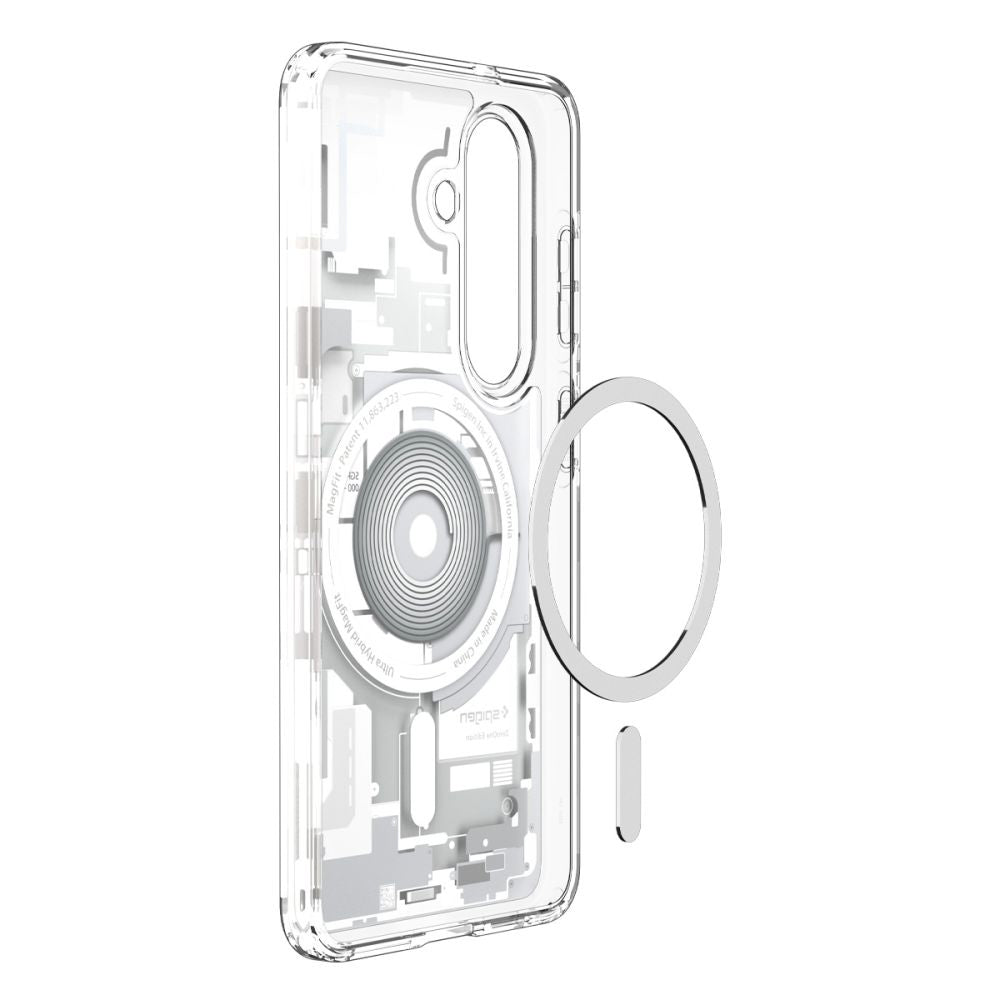 Husa MagSafe pentru Samsung Galaxy S26 S942, Spigen, Ultra Hybrid Zero One, Alba ACS10737