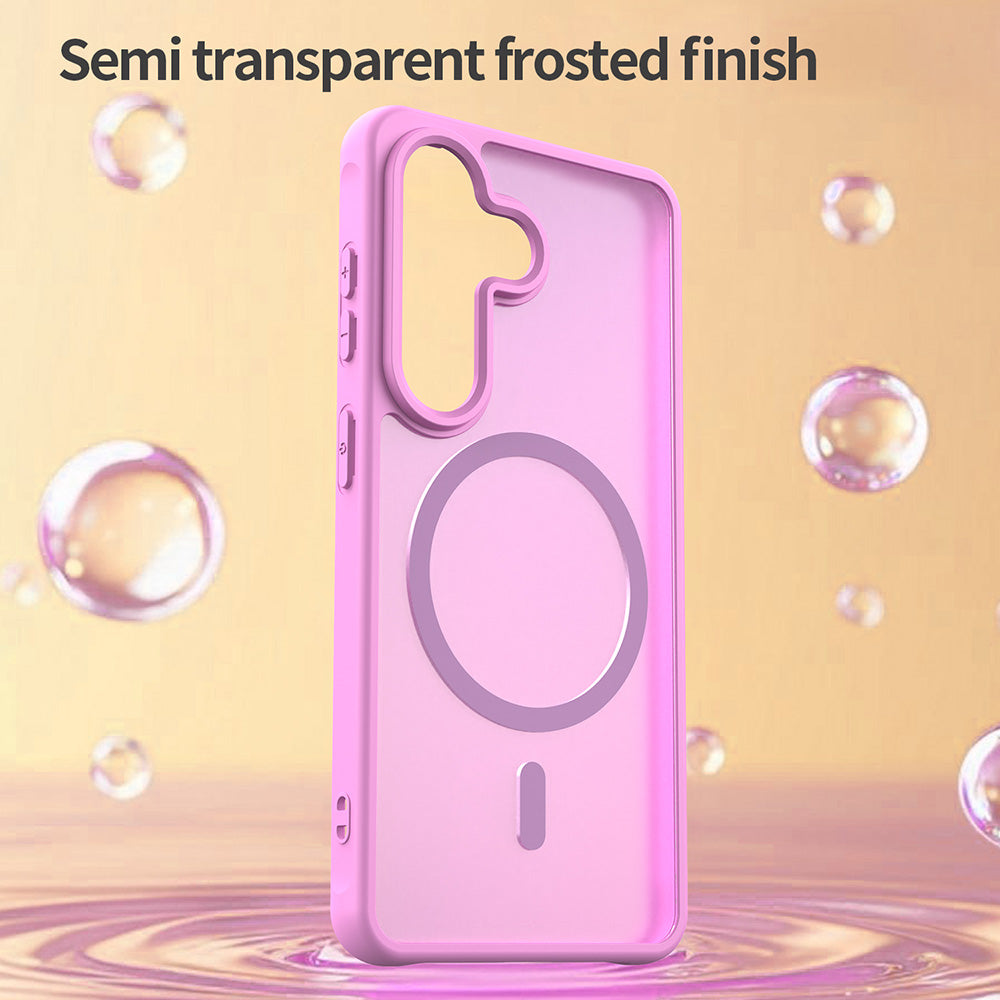 Husa MagSafe pentru Samsung Galaxy S26 S942, Techsuit, HaloFrost II, Roz