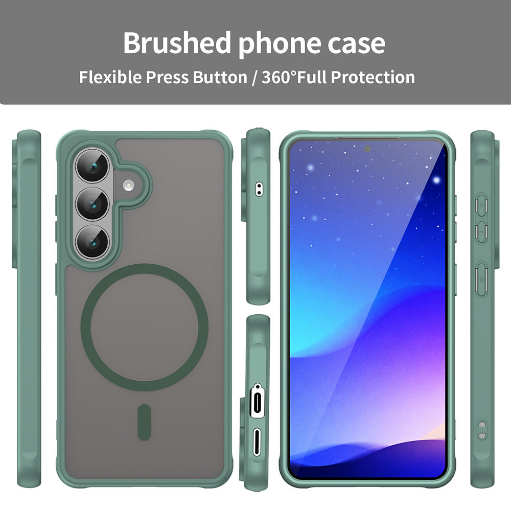 Husa MagSafe pentru Samsung Galaxy S26 S942, Techsuit, HaloFrost II, Verde