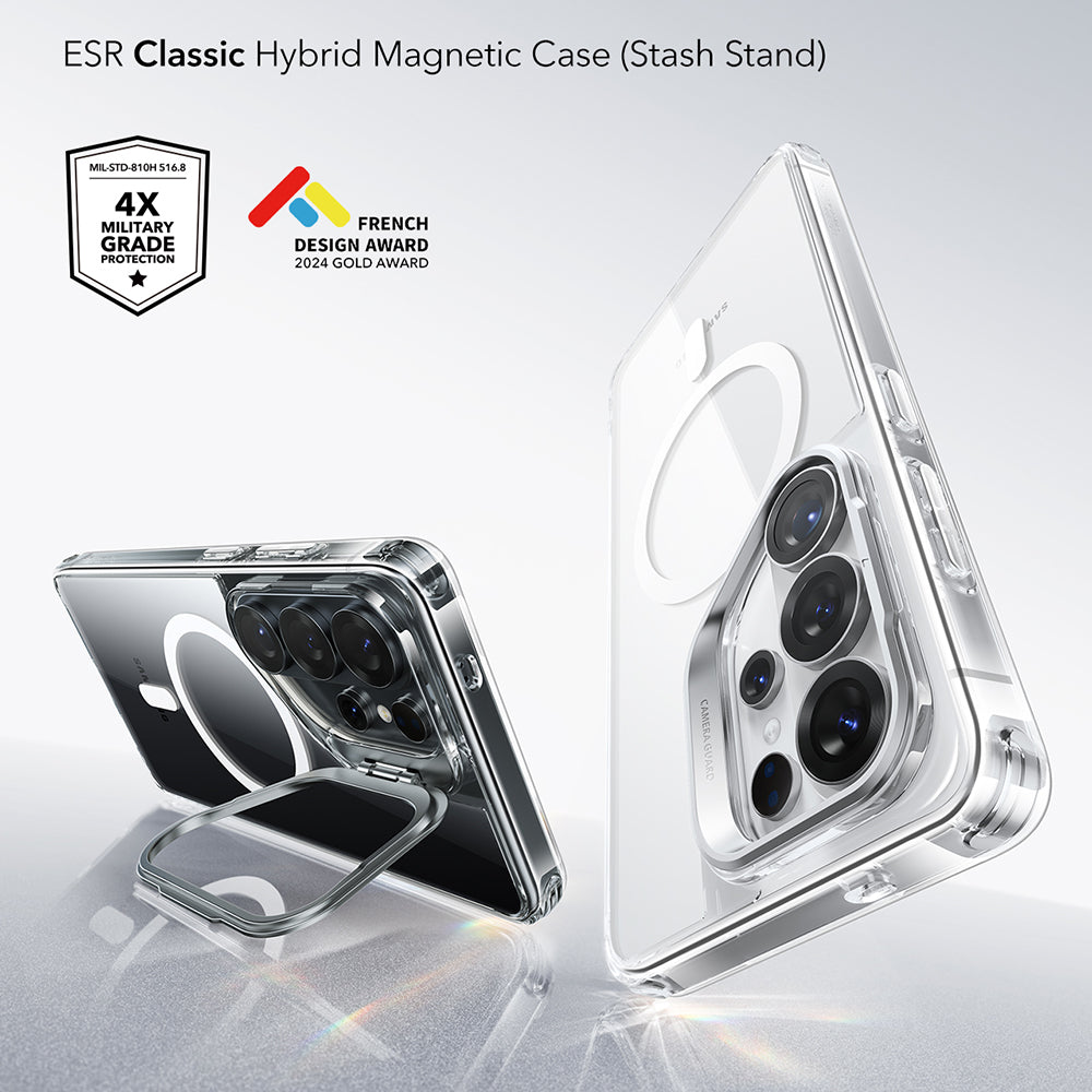 Husa MagSafe pentru Samsung Galaxy S26 Ultra S948, ESR, Classic Hybrid Kickstand, Transparenta