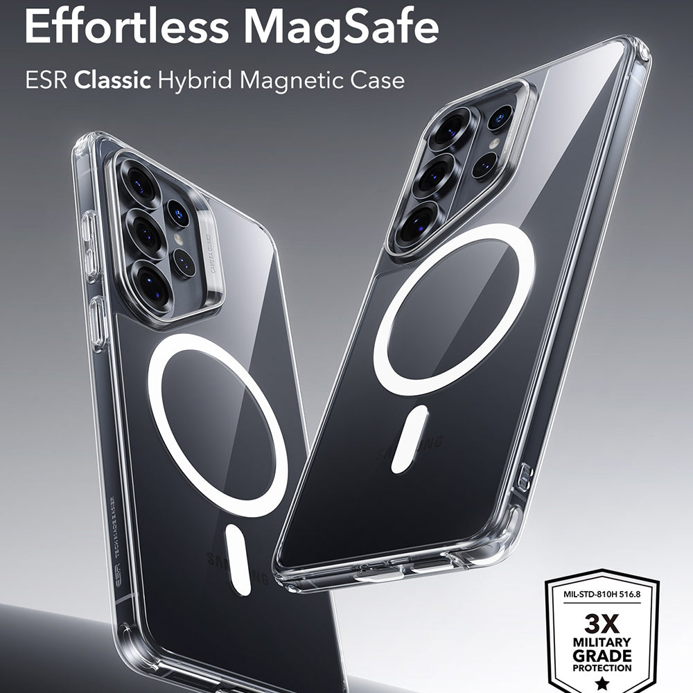 Husa MagSafe pentru Samsung Galaxy S26 Ultra S948, ESR, Classic Hybrid, Transparenta
